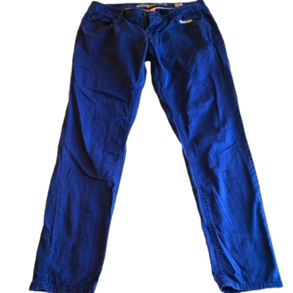 Mossimo Supply Co. Navy Blue Skinny Khakis with Ankle Crop - Picture 1 of 5